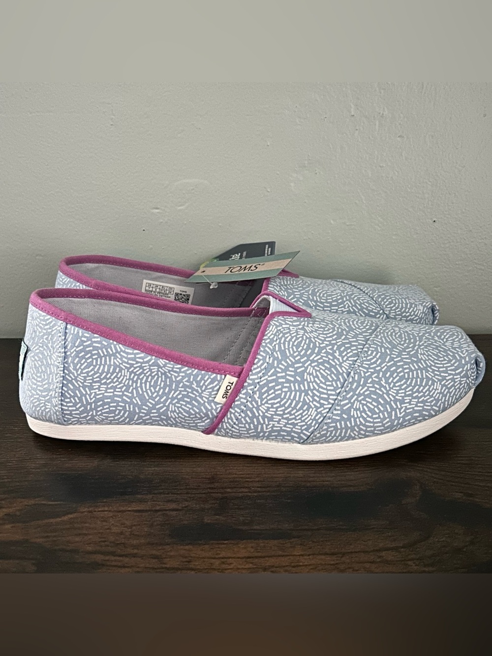 Toms Alpargata Women’s Shoes Sneakers Placid Blue Summer Sparks Size 9